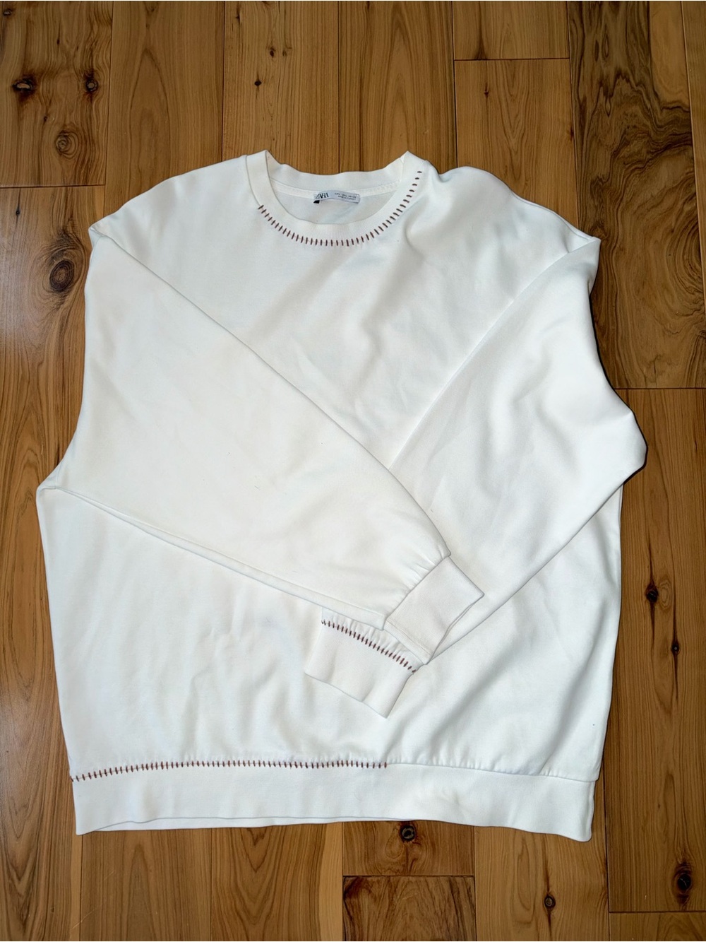 Zara Cream Crewneck Sweater